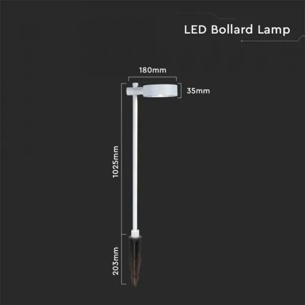 LED kültéri lámpa LED/7W/230V 4000K IP65 fehér 102 cm
