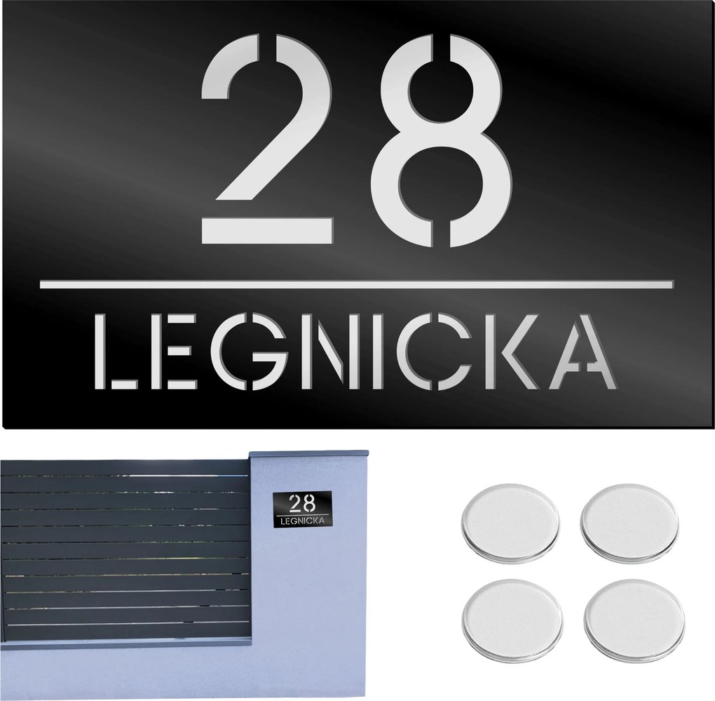 Házszámtábla Címtábla Házszám Utcacím 15X25CM