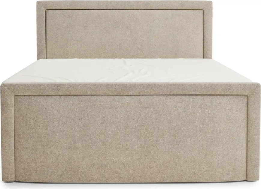Bézs ágyneműtartós boxspring ágy 180x200 cm Fresco – Maison de Rêve