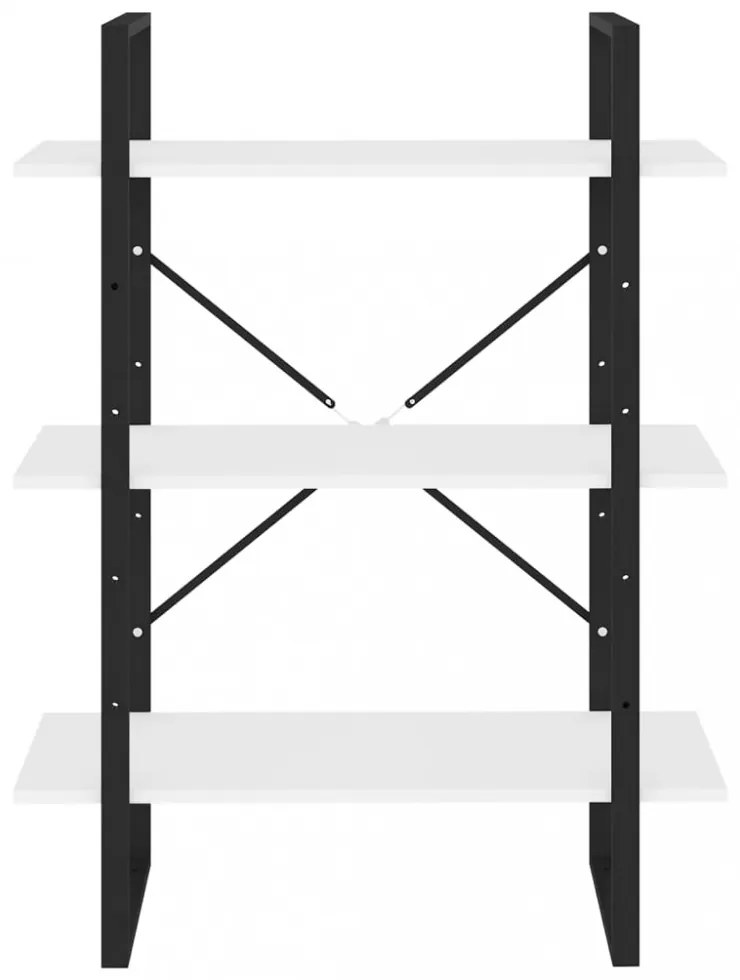 fehér forgácslap könyvszekrény 80 x 30 x 105 cm