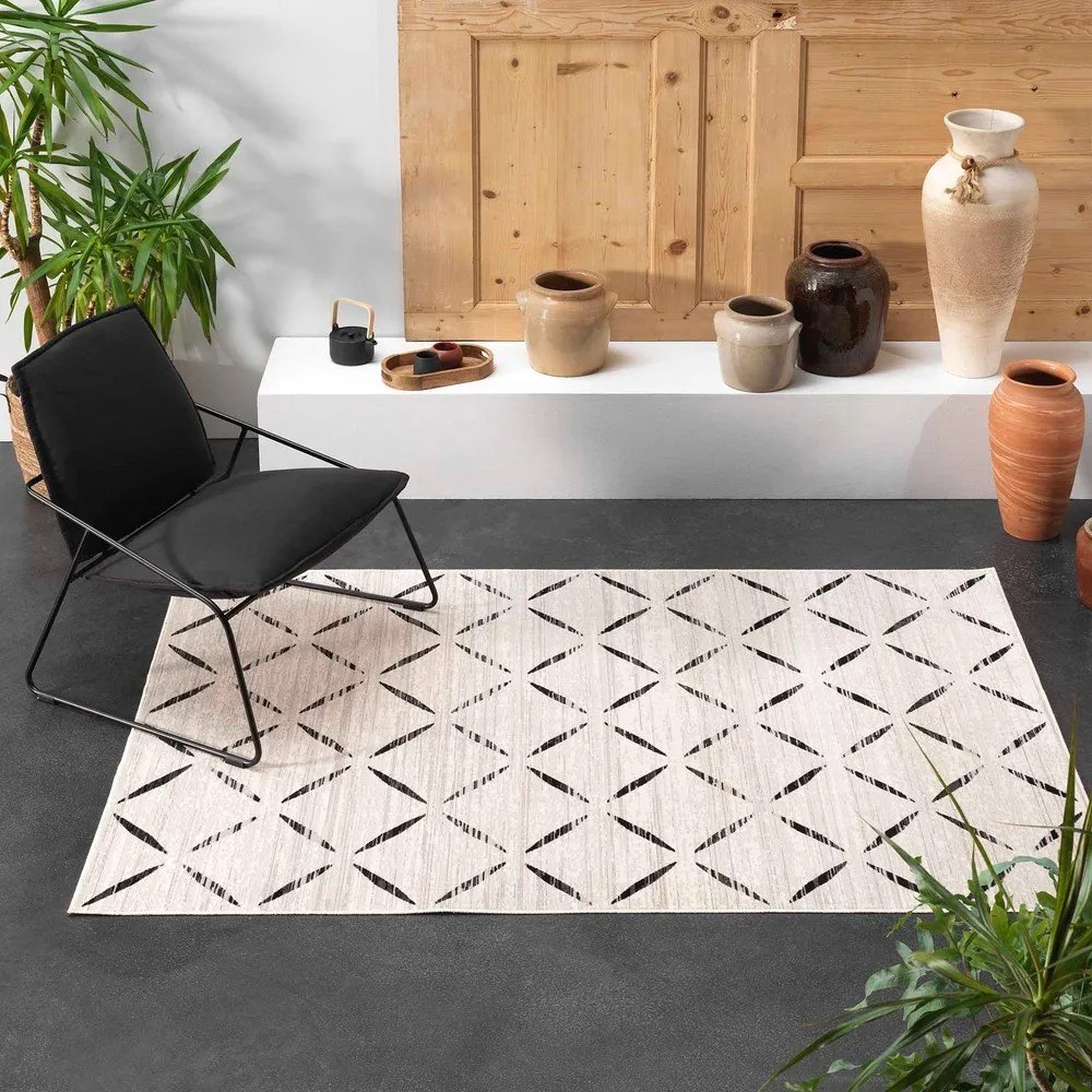 Bézs pamutkeverék szőnyeg 68x110 cm Modesto – douceur d'intérieur