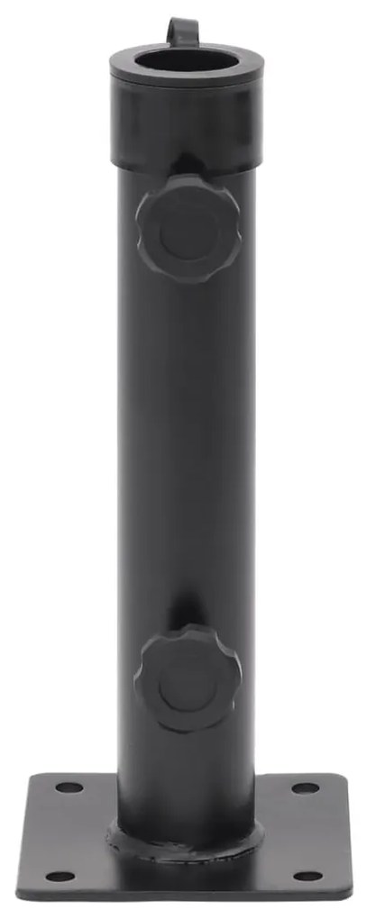 matt fekete acél napernyőtalp rúdhoz Ø38/48 mm