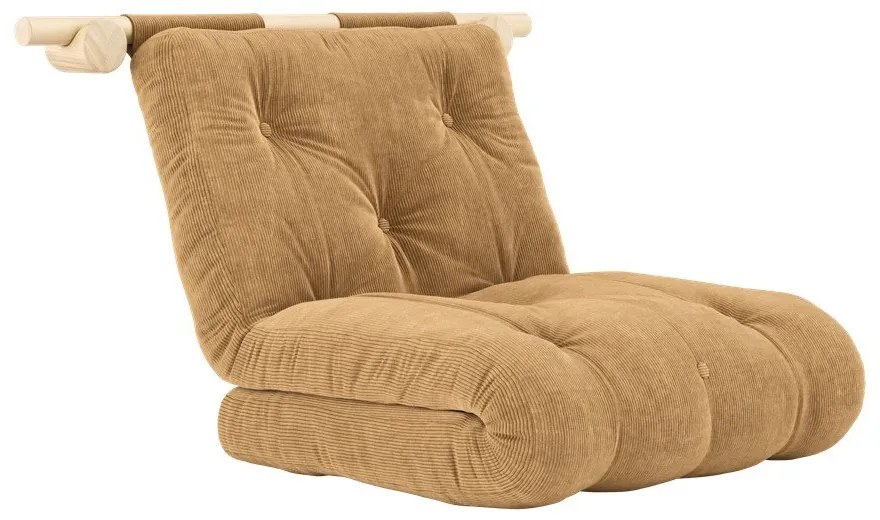 Világosbarna kordbársony fotel Hooked – Karup Design