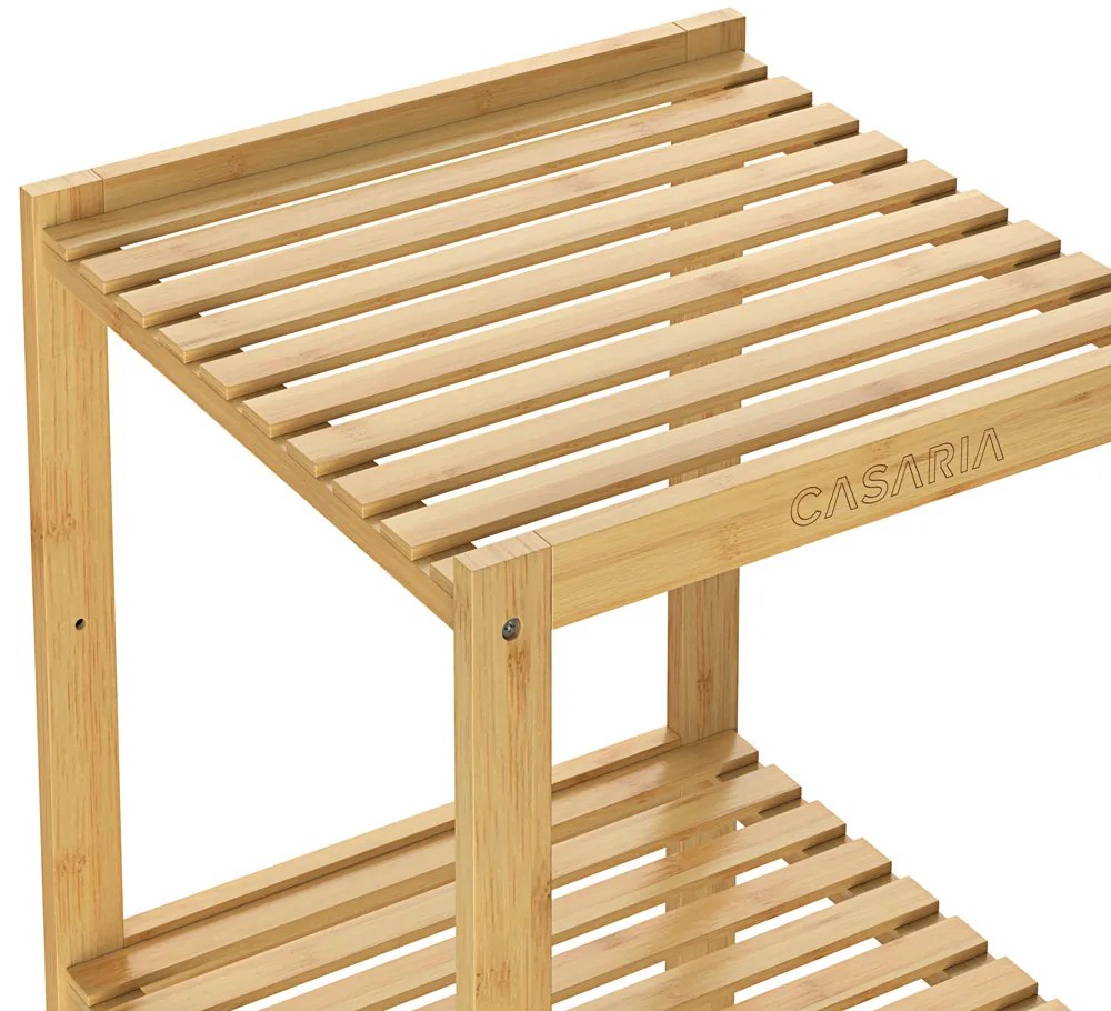 Casaria® Bambusz polc - 110x33x33 cm