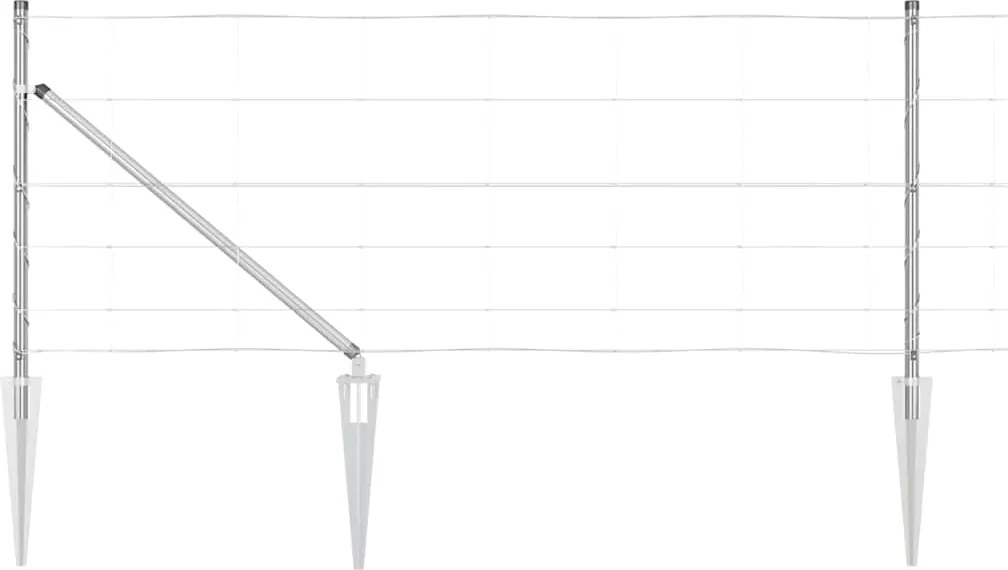 vidaXL Kerítésoszlop Galvanizált 25 x 0,8 m Acél