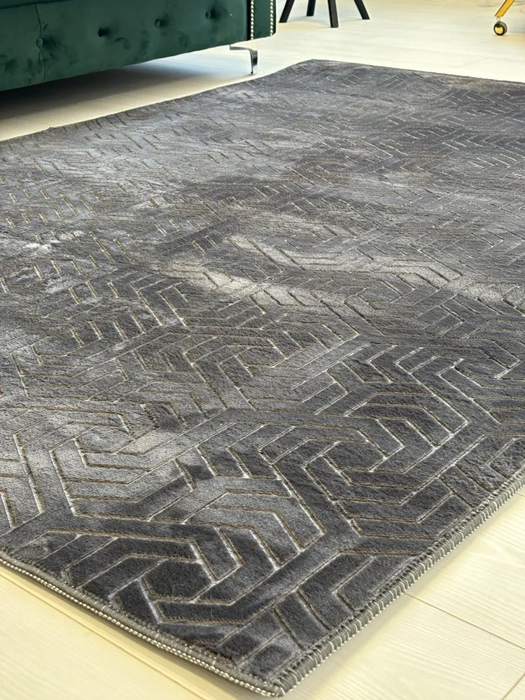 Dinasru sötétszürke shaggy szőnyeg 200x280 cm