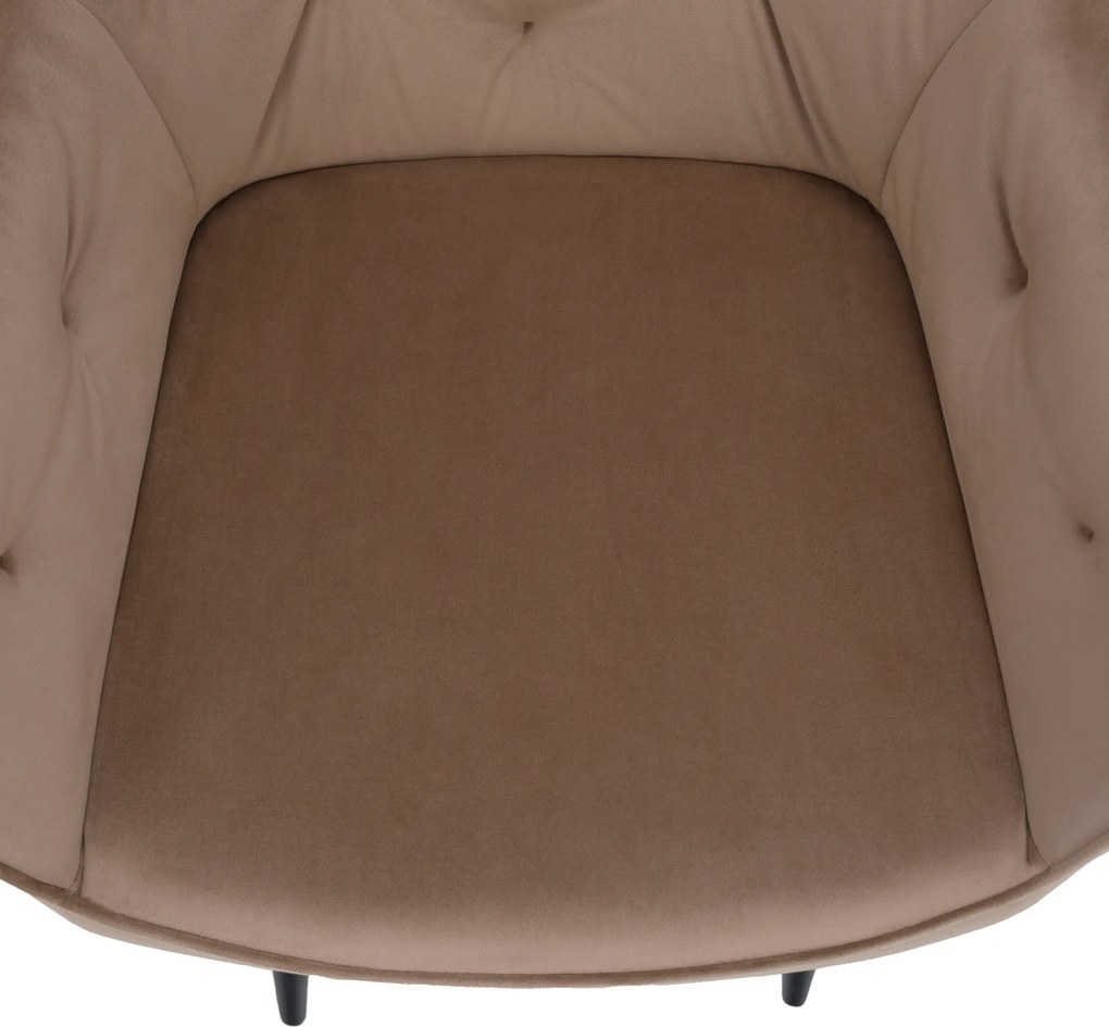 Fotel, világosbarna/fekete, VERIO