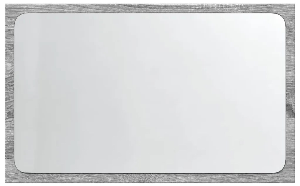 szürke sonoma szerelt fa LED-es fürdőszobatükör 60x8,5x38 cm