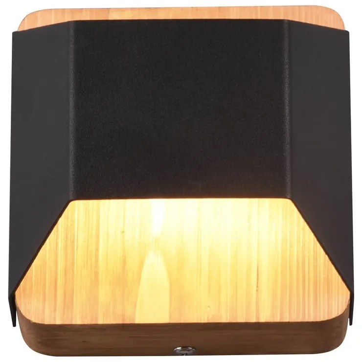 Matt fekete LED dimmelhető fali lámpa Arino – Trio