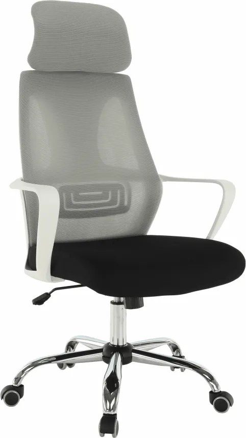Irodai szék, szürke/fekete/fehér, TAXIS