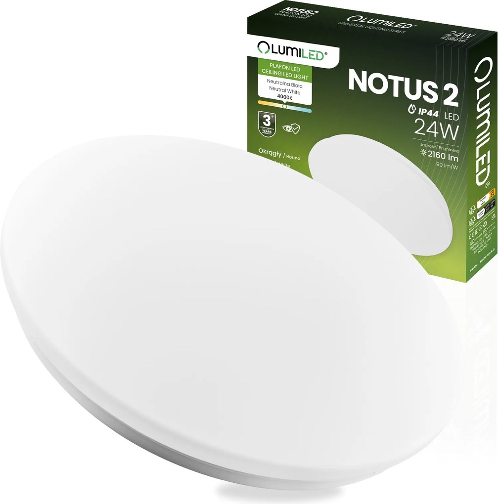 Plafon Led Panel Falra szerelhető Kerek Mennyezeti Lámpa Lámpatest 24W 36cm IP44