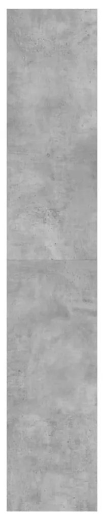 betonszürke cipőszekrény 4 kihajtható fiókkal 80x34x187,5 cm