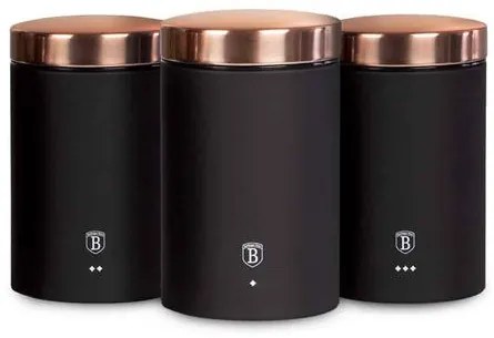 BerlingerHaus 3 részes tároló szett Black Rose Collection  BH/1734N