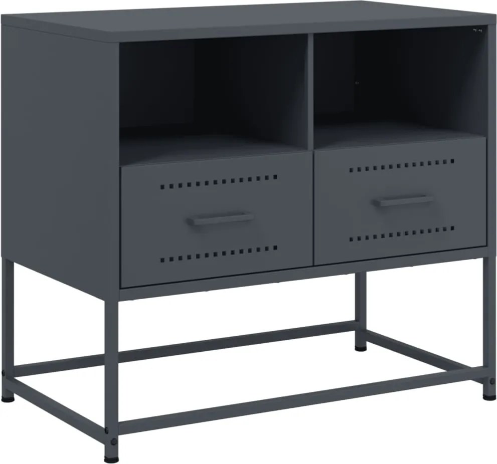 vidaXL antracitszürke acél TV-szekrény 68 x 39 x 60,5 cm