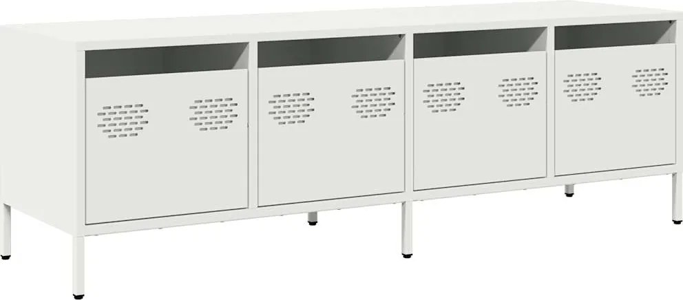 vidaXL fehér hidegen hengerelt acél TV-szekrény 135 x 39 x 43,5 cm