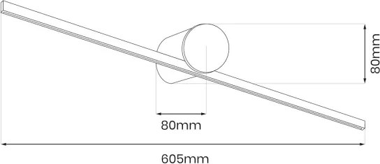LED fürdőszobai tükörvilágítás ARTIST LED/9W/230V 60 cm IP44 fekete