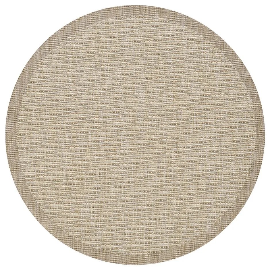 Bézs kerek kültéri szőnyeg ø 160 cm Giza – Ayyildiz Carpets