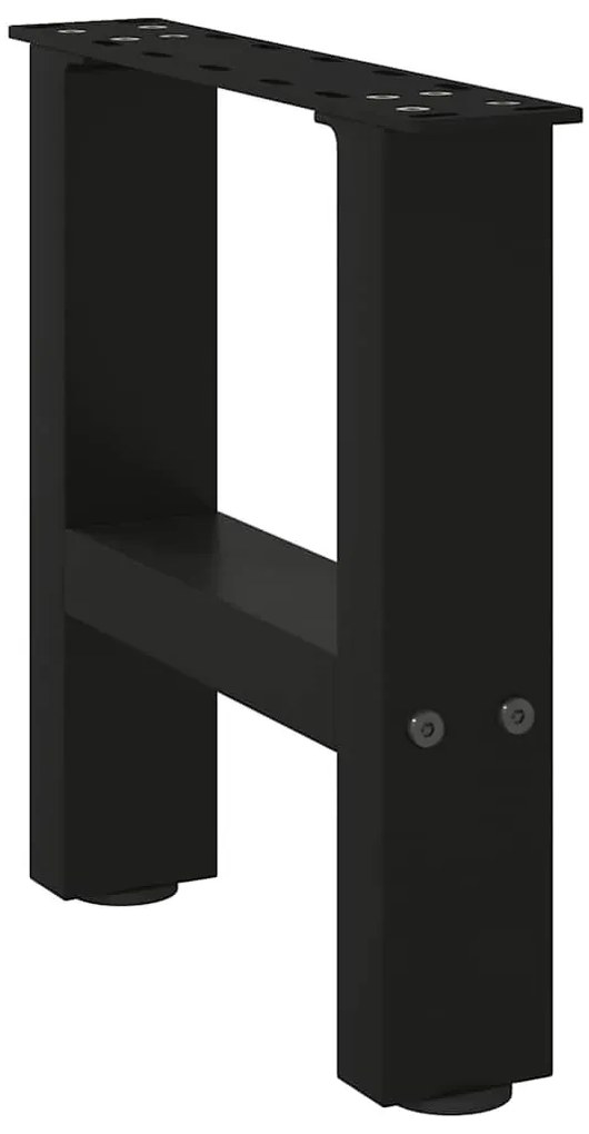 2 db fekete acél dohányzóasztal láb 40 x (30-31) cm