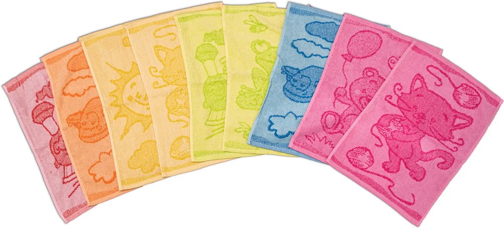 Gyerek törülköző BEBÉ cica rózsaszín 30x50 cm