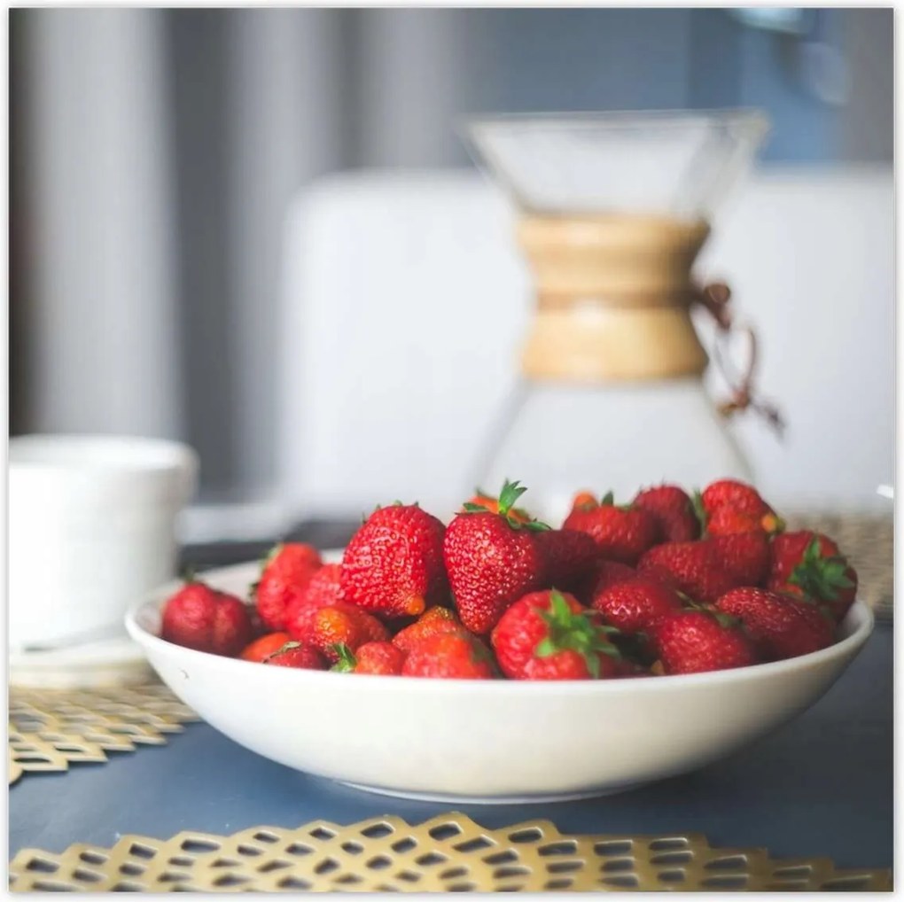 Poszterek 140x140 Kávé eperrel