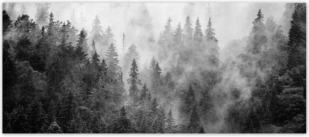 Fotótapéták 211x91 Tájkép Szürke Hegyek Köd