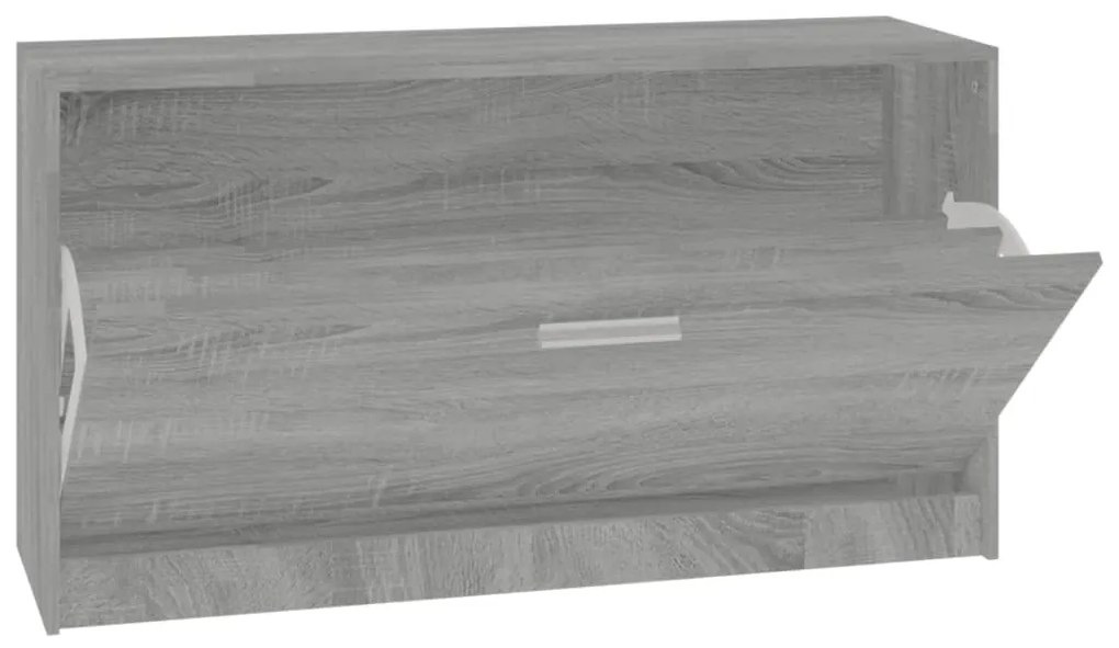 szürke sonoma színű cipőtároló pad 80x24x45 cm
