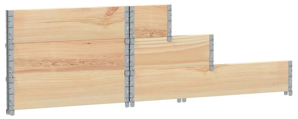 3 szintes tömör fenyőfa magaságyás 120 x 80 cm