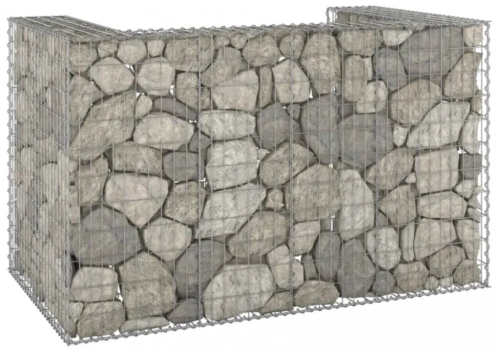 horganyzott acél gabionfal szemeteskukákhoz 180 x 100 x 110 cm
