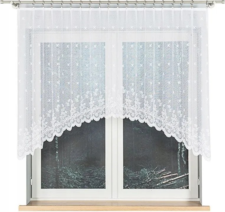 Jacquard függöny békák számára Karolina 250x120 fehér