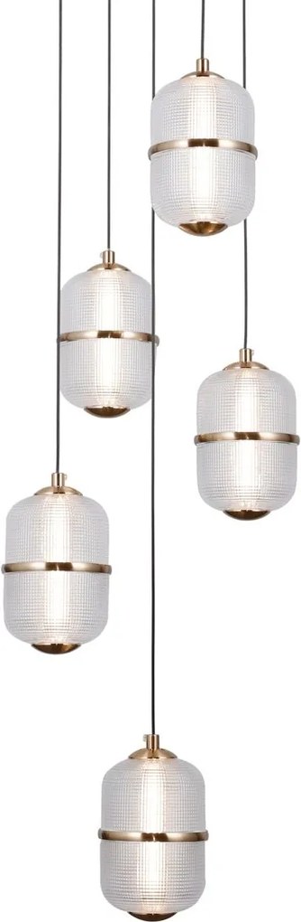 Italux modern függeszték alani átlátszó arany itxpnd-34375-5-hbr
