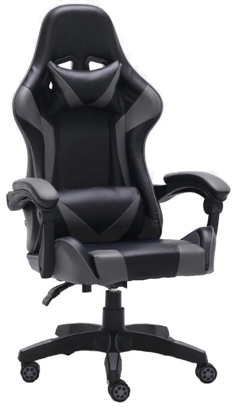 Gamer és irodai szék, Remus, 66x125x62 cm, szürke