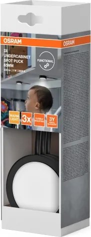 Osram - 3 darabos szett LED pult alatti lámpa UNDERCABINET LED/3W/230V 3000K fekete