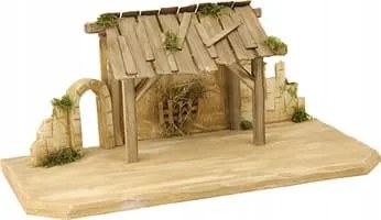 Karácsonyi betlehem 70x30x30cm 9-11cm-es figurákhoz