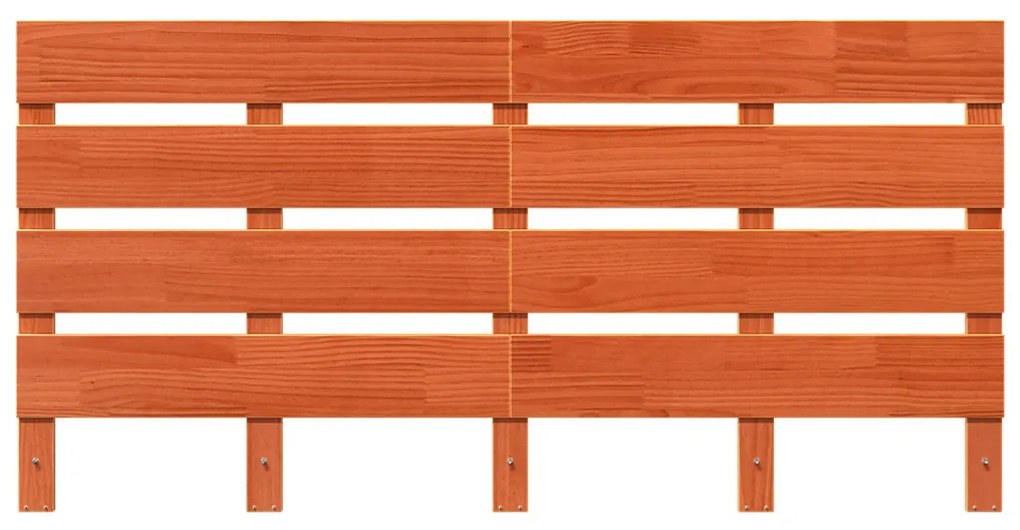 Fejtámla fejtámlával Barna 140.5 x 3 x 80 cm Tömör fenyőfa