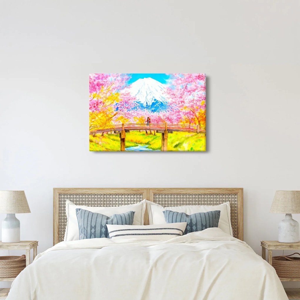 Kép - festett pár, akvarell (90x60 cm)