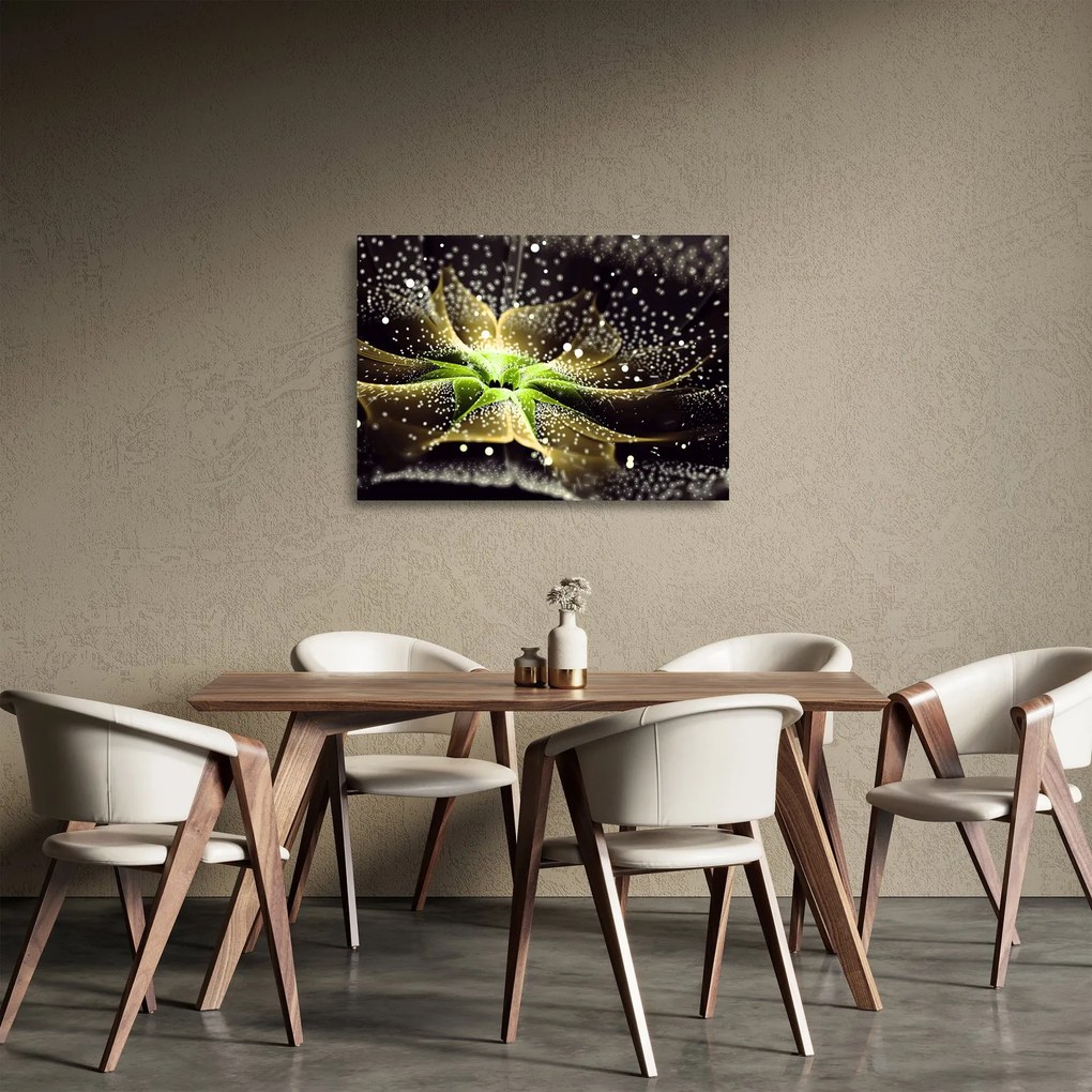 Kép - virág részlete (üvegen) (70x50 cm)