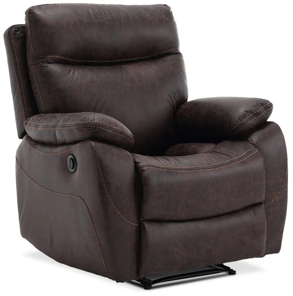 Fotoliu De Relazare Și Televizor, Electric 1 Motor , Tapițat CuTextil Maro, 240V