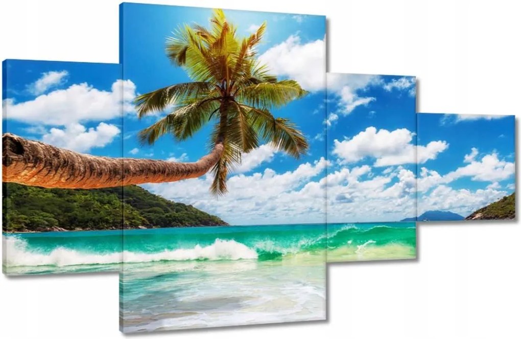 Vászonkép 130x80 Trópusok Tájkép Pálmafák