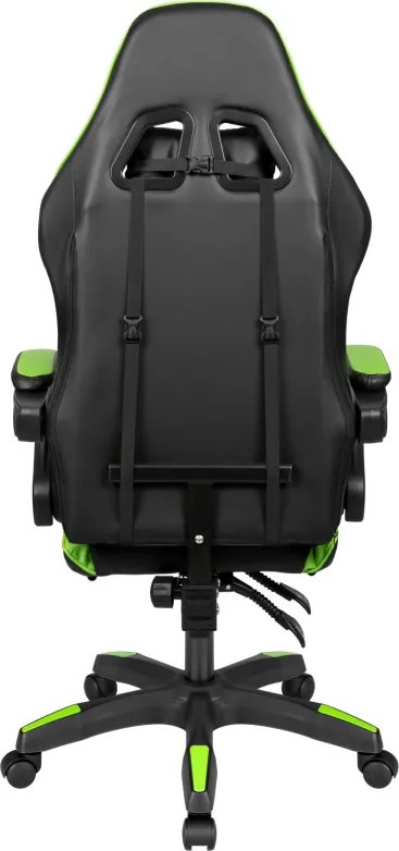 Kruger&Matz Warrior GX-150 játékszék zöld-fekete.