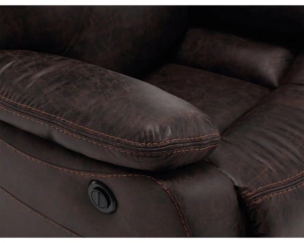 Fotoliu De Relazare Și Televizor, Electric 1 Motor , Tapițat CuTextil Maro, 240V