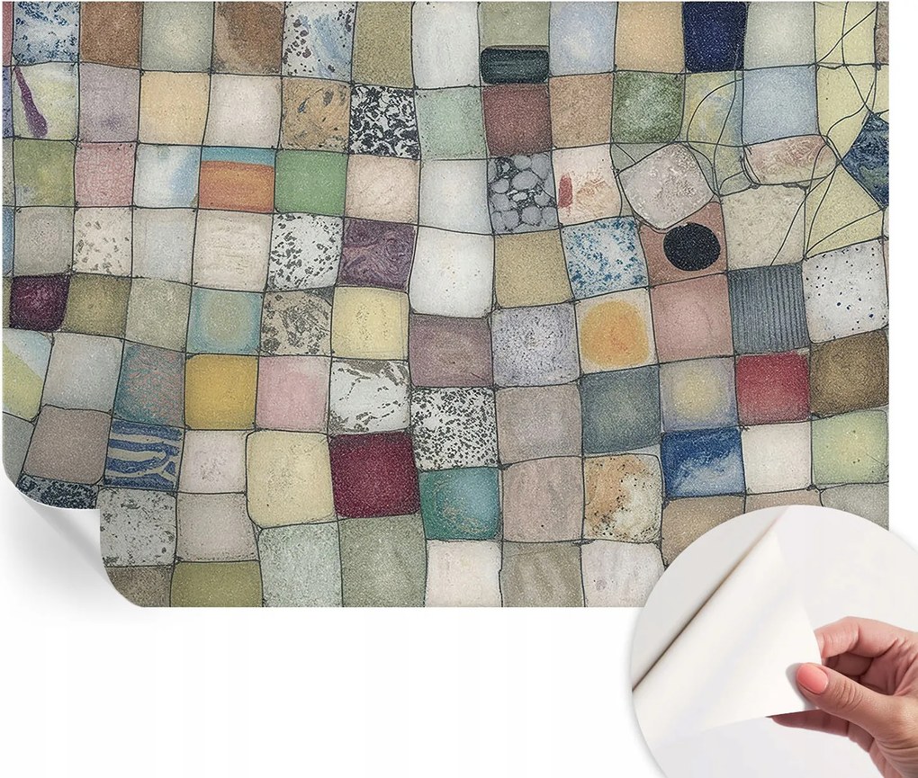 Fotótapéta Fali tapéta Hálószobába és Nappaliba Színes mozaik 152x104 cm