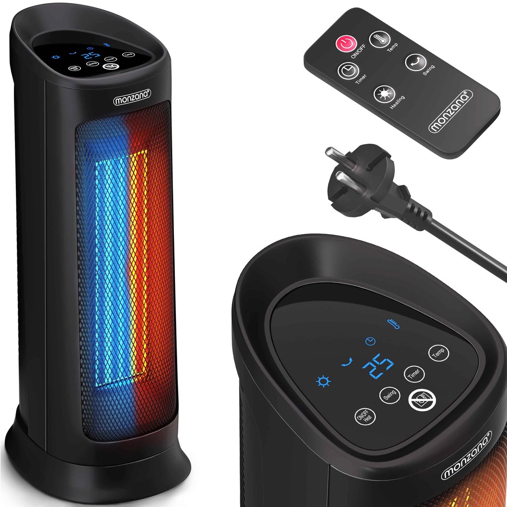 Deuba Ventilátoros hősugárzó 2000 W - fekete