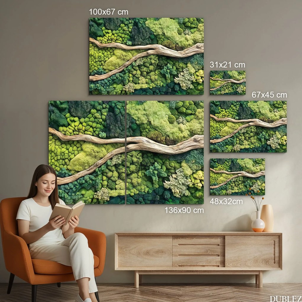 DUBLEZ | Moha kép utánzata - Ág az erdőben