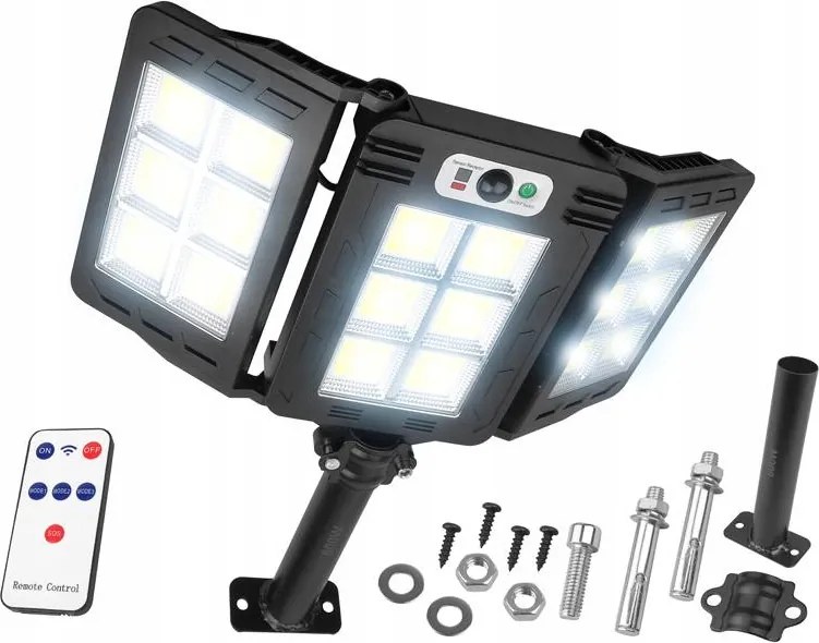 Napelemes lámpa W786-6 18xCOB szürkületi mozgásérzékelő