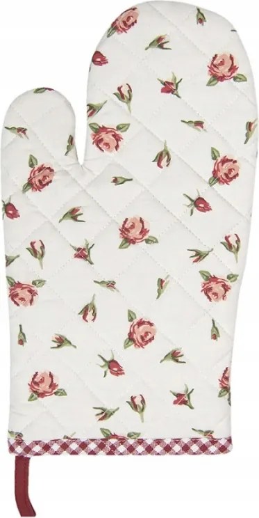 Romantic Roses rózsás pamut konyhai törölköző 18x30 cm