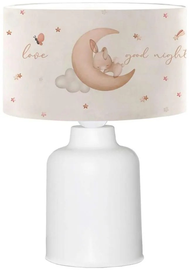 Gyereklámpa CANDY 1xE27/40W/230V fehér/bézs