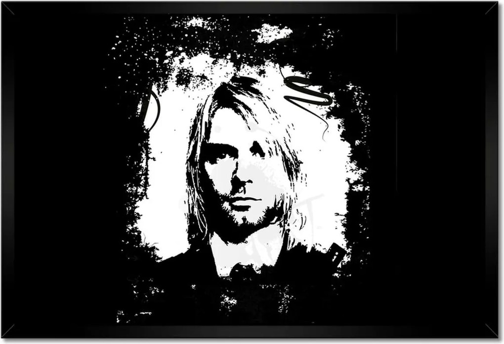 Poszterek keretben 60x40 Curt Cobain Nirvana Zenész