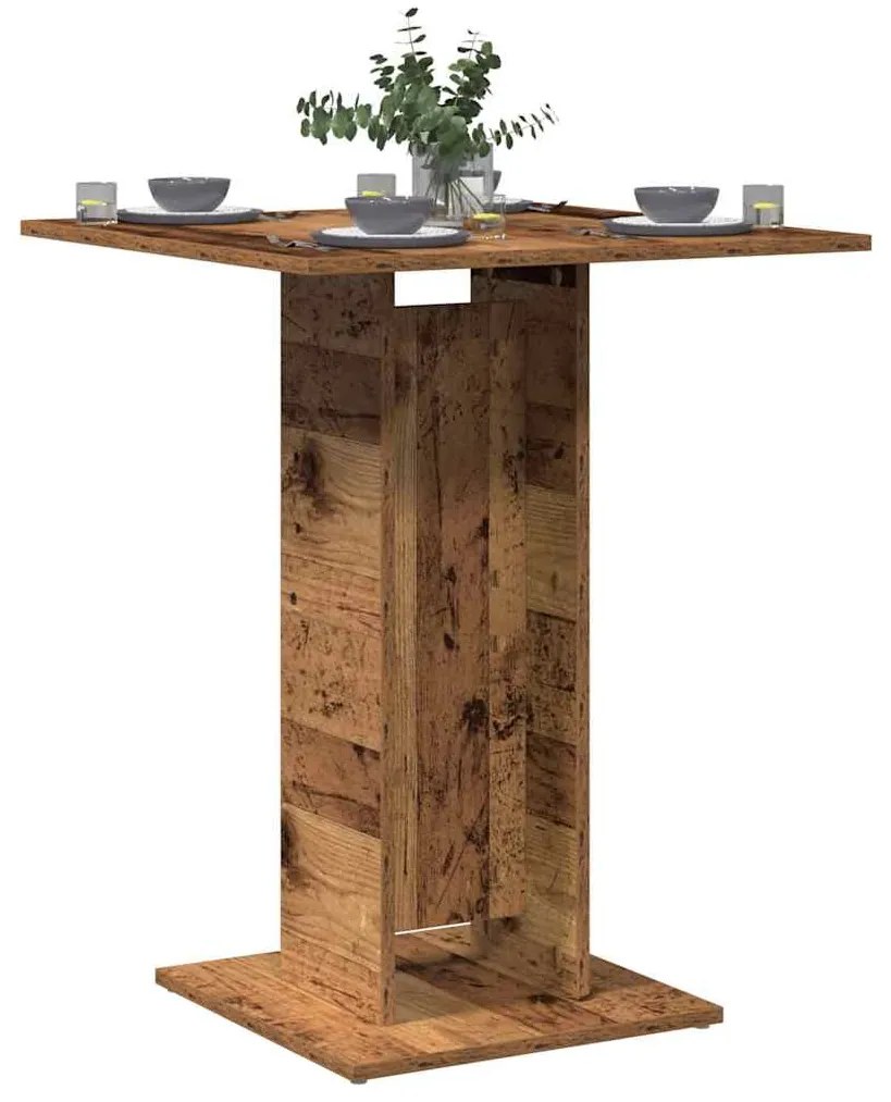 antik fa szerelt fa bisztróasztal 60 x 60 x 75 cm