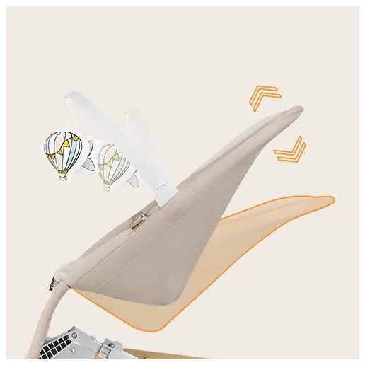 Lionelo - Bézs LILAC gyerek hintaszék