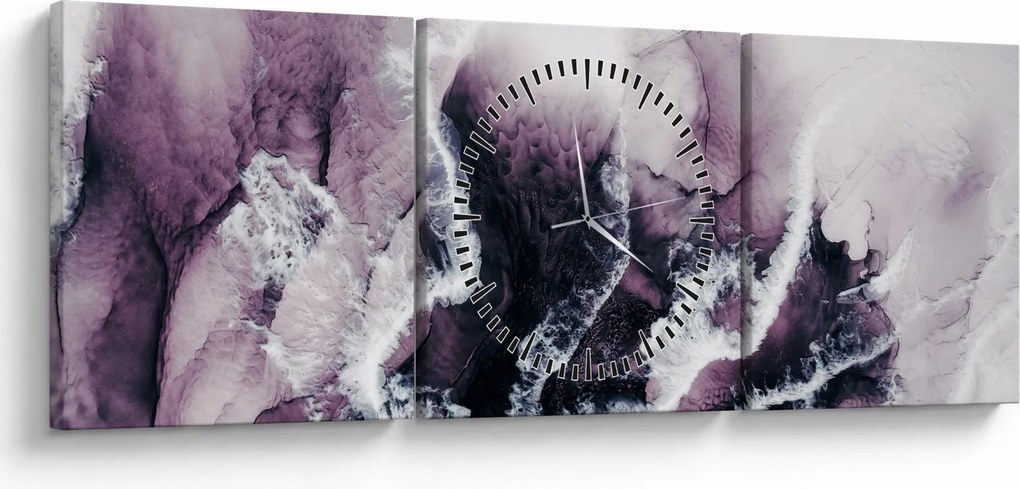 Kép - Lila márvány N⁰2 (órával) (90x30 cm)